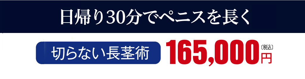 亀頭増大術の費用プラン