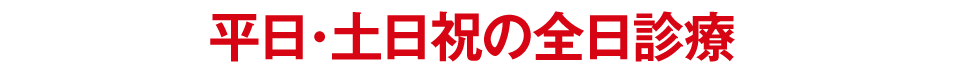 平日・土日祝の全日診療